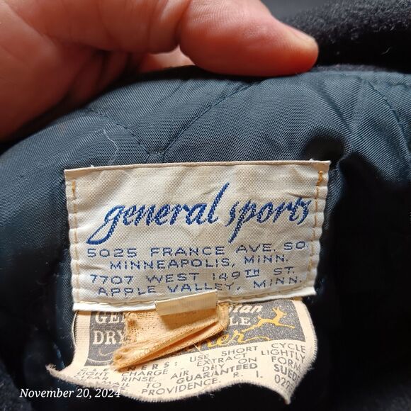 Vintage General Sports Orioles Varsity Bomber Jacket Women Medium Black 1979 - Picture 9 of 11